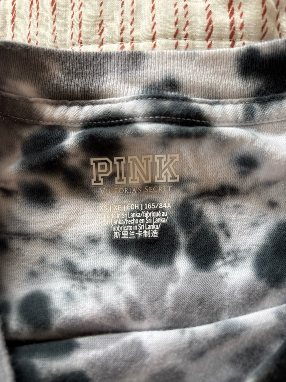 Black & White Tie-Dye Cropped Tee - Picture 2 of 2